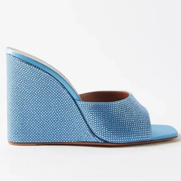 Amina Muaddi Women's SAPPHIRE Sandals - Picture 2 of 6